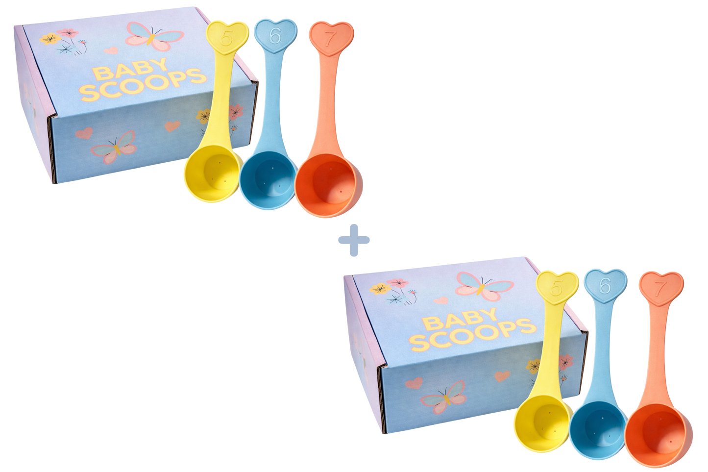 Combideal Baby Scoops – 2 Sets van 3 Melkpoeder Schepjes | BPA-vrij