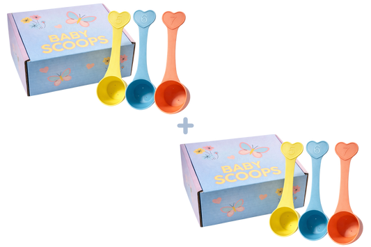 Combideal Baby Scoops – 2 Sets van 3 Melkpoeder Schepjes | BPA-vrij
